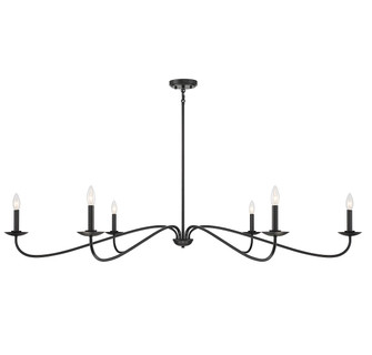 Six Light Chandelier in Matte Black (446|M100119MBK)