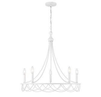 Five Light Chandelier in Distressed White (446|M100118DW)