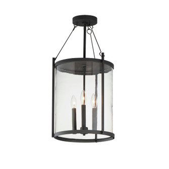 Belfry Three Light Pendant in Black (16|30069CLBK)