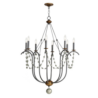 Formosa Eight Light Chandelier in Golden Noir (16|20488GN)