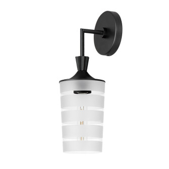 Copacabana One Light Outdoor Wall Sconce in Black (16|12442CLFTBK)