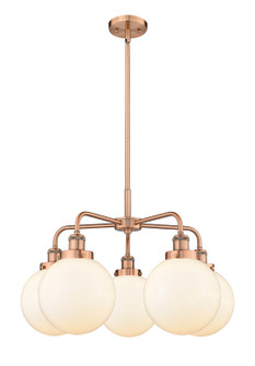 Ballston Urban Five Light Chandelier in Antique Copper (405|916-5CR-AC-G201-8)