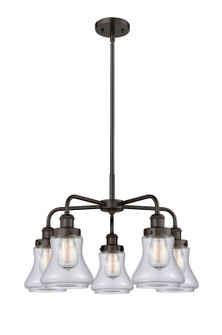 Ballston Urban Five Light Chandelier in Antique Brass (405|916-5CR-AB-G192)