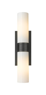 Downtown Urban LED Bath Vanity in Matte Black (405|617-2W-BK-G617-8SWH)