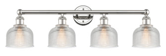 Edison Four Light Bath Vanity in Polished Nickel (405|616-4W-PN-G412)