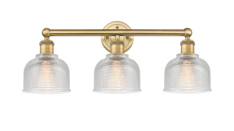 Edison Three Light Bath Vanity in Brushed Brass (405|616-3W-BB-G412)
