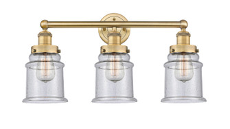 Edison Three Light Bath Vanity in Brushed Brass (405|616-3W-BB-G184)