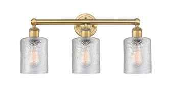Edison Three Light Bath Vanity in Brushed Brass (405|616-3W-BB-G112)