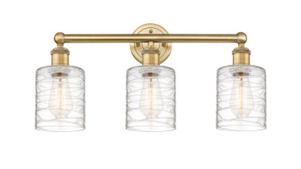 Edison Three Light Bath Vanity in Brushed Brass (405|616-3W-BB-G1113)