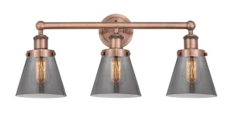 Edison Three Light Bath Vanity in Antique Copper (405|616-3W-AC-G63)