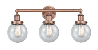 Edison Three Light Bath Vanity in Antique Copper (405|616-3W-AC-G204-6)