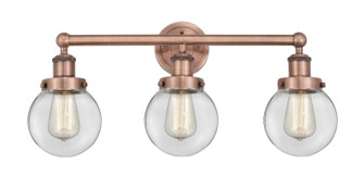 Edison Three Light Bath Vanity in Antique Copper (405|616-3W-AC-G202-6)