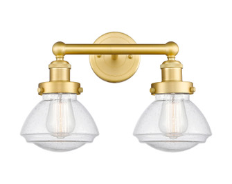 Edison Two Light Bath Vanity in Satin Gold (405|616-2W-SG-G324)