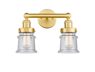 Edison Two Light Bath Vanity in Satin Gold (405|616-2W-SG-G184S)
