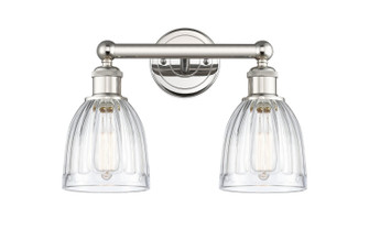 Edison Two Light Bath Vanity in Polished Nickel (405|616-2W-PN-G442)