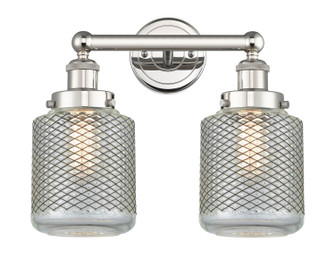 Edison Two Light Bath Vanity in Polished Nickel (405|616-2W-PN-G262)