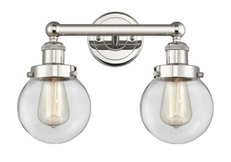 Edison Two Light Bath Vanity in Polished Nickel (405|616-2W-PN-G202-6)