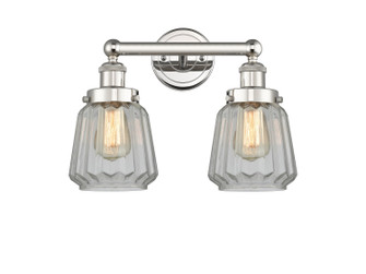 Edison Two Light Bath Vanity in Polished Nickel (405|616-2W-PN-G142)