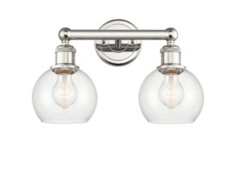 Edison Two Light Bath Vanity in Polished Nickel (405|616-2W-PN-G122-6)