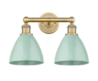Downtown Urban Two Light Bath Vanity in Brushed Brass (405|616-2W-BB-MBD-75-SF)