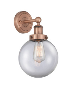 Edison One Light Wall Sconce in Antique Copper (405|616-1W-AC-G202-8) Edison One Light Wall Sconce in Antique Copper (405|616-1W-AC-G202-8)