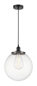 Edison One Light Pendant in Matte Black (405|616-1PH-BK-G202-14)