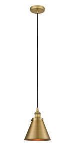 Downtown Urban One Light Pendant in Brushed Brass (405|616-1PH-BB-M13-BB)