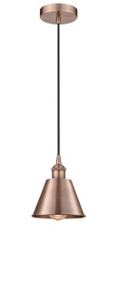 Edison LED Pendant in Antique Copper (405|616-1P-AC-M8-AC)