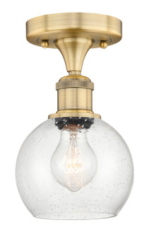 Edison One Light Semi-Flush Mount in Brushed Brass (405|616-1F-BB-G124-6)