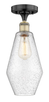 Edison One Light Semi-Flush Mount in Black Antique Brass (405|616-1F-BAB-G654-7)