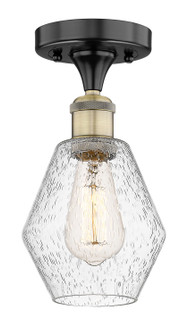 Edison One Light Semi-Flush Mount in Black Antique Brass (405|616-1F-BAB-G654-6)