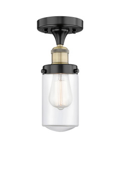 Edison One Light Semi-Flush Mount in Black Antique Brass (405|616-1F-BAB-G312)