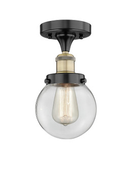 Edison One Light Semi-Flush Mount in Black Antique Brass (405|616-1F-BAB-G202-6)