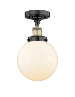Edison One Light Semi-Flush Mount in Black Antique Brass (405|616-1F-BAB-G201-8)
