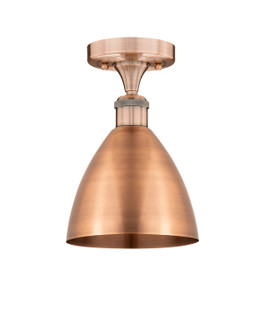 Edison One Light Semi-Flush Mount in Antique Copper (405|616-1F-AC-MBD-75-AC)