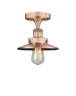 Downtown Urban One Light Semi-Flush Mount in Antique Copper (405|616-1F-AC-M3-AC)