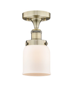 Edison One Light Semi-Flush Mount in Antique Brass (405|616-1F-AB-G51)