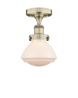 Edison One Light Semi-Flush Mount in Antique Brass (405|616-1F-AB-G321)