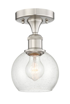 Edison One Light Semi-Flush Mount in Antique Brass (405|616-1F-AB-G121-6)