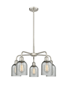 Downtown Urban Five Light Chandelier in Satin Nickel (405|516-5CR-SN-G257)