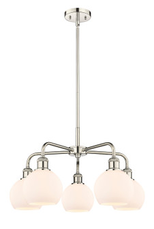 Ballston Five Light Chandelier in Polished Nickel (405|516-5CR-PN-G121-6)