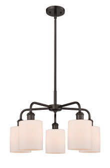 Downtown Urban Five Light Chandelier in Oil Rubbed Bronze (405|516-5CR-OB-G111)