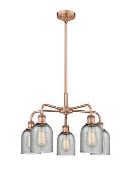 Downtown Urban Five Light Chandelier in Antique Copper (405|516-5CR-AC-G257)