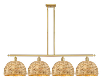 Downtown Urban Four Light Pendant in Satin Gold (405|516-4I-SG-RBD-12-NAT)