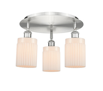 Downtown Urban Three Light Flush Mount in Satin Nickel (405|516-3C-SN-G341)