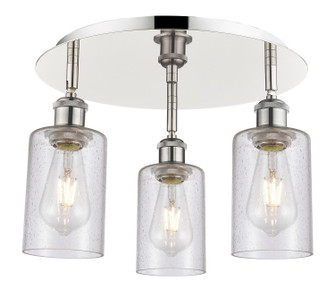 Ballston Three Light Flush Mount in Polished Nickel (405|516-3C-PN-G804)