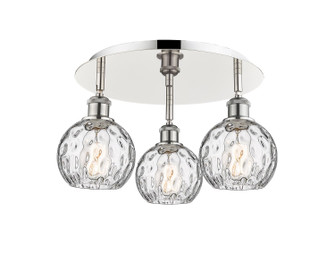 Downtown Urban Three Light Flush Mount in Polished Nickel (405|516-3C-PN-G1215-6)