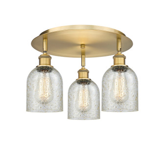 Downtown Urban Three Light Flush Mount in Brushed Brass (405|516-3C-BB-G259)