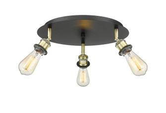 Downtown Urban Three Light Flush Mount in Black Antique Brass (405|516-3C-BAB)