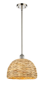 Ballston One Light Pendant in Polished Nickel (405|516-1S-PN-RBD-12-NAT)